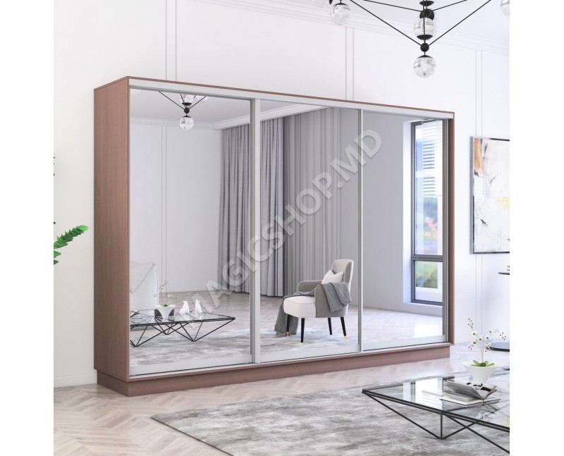 Dulap Fox 300-360x60x220H cm cu uși glisante oglindă